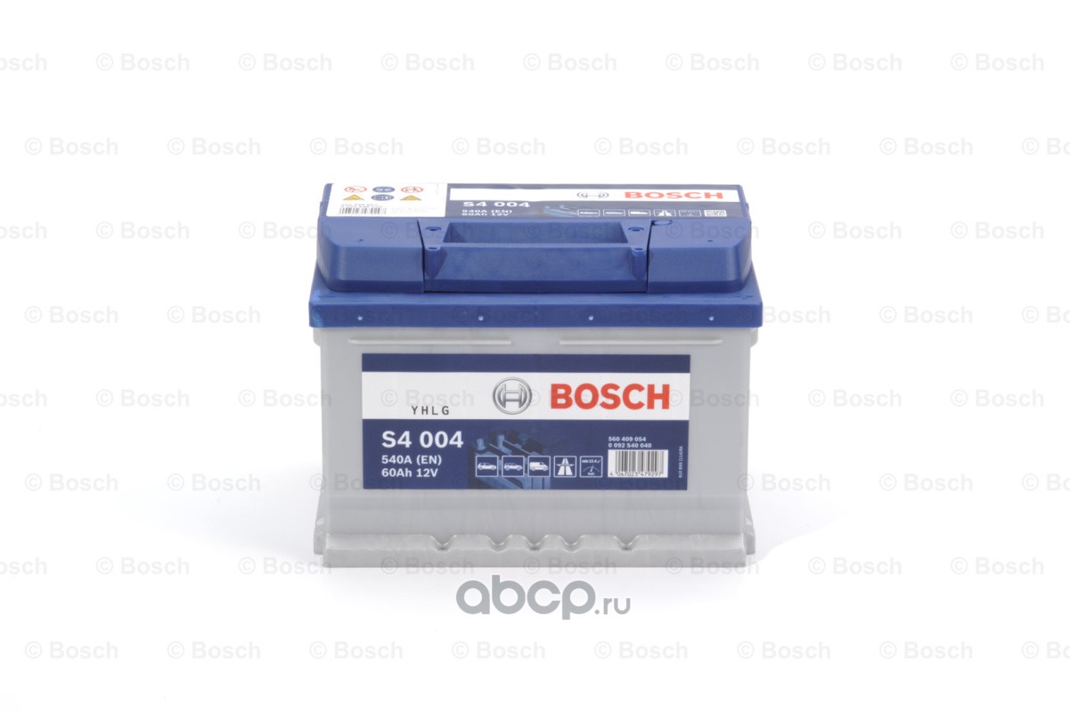 Bosch 0092S40040 Аккумулятор Silver 60 А/ч обратная R+ 242x175x175 EN540 А