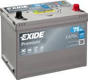 EXIDE EA754 Батарея аккумуляторная 75А/ч 630А 12В обратная полярн. стандартные клеммы