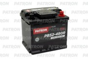 PATRON PB52480R Батарея аккумуляторная 52А/ч 480А 12В обратная поляр. стандартные (Европа) клеммы