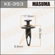 Masuma KE353 Клипса (пластиковая крепежная деталь)