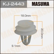 Masuma KJ2443 Клипса (пластиковая крепежная деталь)