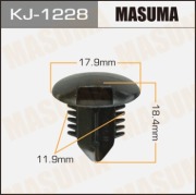 Masuma KJ1228 Клипса (пластиковая крепежная деталь)