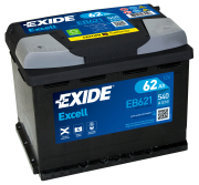 EXIDE EB621 Батарея аккумуляторная 62А/ч 540А 12В прямая полярн. стандартные клеммы