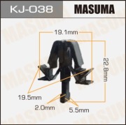 Masuma KJ038 Клипса (пластиковая крепежная деталь)
