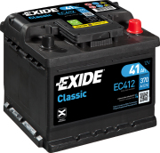 EXIDE EC412 Батарея аккумуляторная 41А/ч 370А 12В обратная полярн. стандартные клеммы