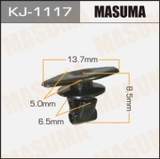Masuma KJ1117 Клипса (пластиковая крепежная деталь)
