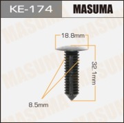 Masuma KE174 Клипса (пластиковая крепежная деталь)