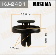 Masuma KJ2481 Клипса (пластиковая крепежная деталь)