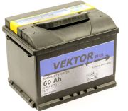 VEKTOR VP601 Аккумулятор Vektor Plus 60 А/ч 510 А прямая (+/-) полярн. L2 стандартные (Европа) клеммы