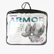 CARFORT AR4101 Чехлы CARFORT Armor кожаные, с большой поясн. подушк., комплект, серый, 13 предм.