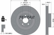 Textar 92176405 Тормозной диск высокоуглеродистый с покрытием PRO+