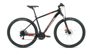 Forward RBKW1M39GS02 Велосипед 29 горный Apache (2021) количество скоростей 21 рама алюминий 17 черный/красный