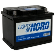 LIGHTS OF NORD 6CN60NR Аккумулятор 60 А/ч 460 А 12V Обратная полярн. стандартные клеммы