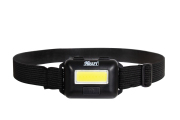 Kraft KT835905 Фонарь налобный светодиодный  1 Вт, 3 режима работы, 50 люмен, Abs-пластик, защита  IPX4, удобная резинка, черный