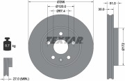 Textar 92186903 Тормозной диск с покрытием PRO