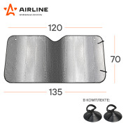AIRLINE ASPS7002 Шторка солнцезащитная 70 см на лобовое стекло (70*120*70*135 см) (ASPS-70-02)