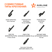 AIRLINE AWBH530 Щетка стеклоочистителя гибрид 530мм (21&quot;) 3 адаптера (AWB-H-530)