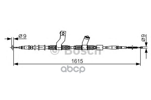 Трос Ручника Левый! Chevrolet Lacetti/Nubira 05> Bosch арт. 1987482353