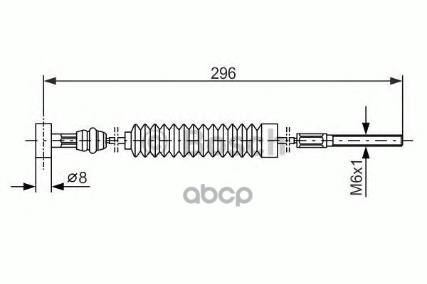 Трос Ручника Передн.! L=296 Toyota Corolla <91 Bosch арт. 1987477984