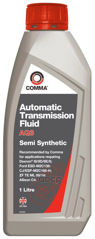 Comma Aq3 Auto Trans Fluid (1L) Жидкость Гидравлич.! Краснаяgm Dexron Iii/Iid/Iie/Ii, Allison C4 COMMA арт. AQ31L