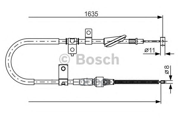 Трос Тормозной Левый!Suzuki Liana 01-07 Bosch арт. 1987482258