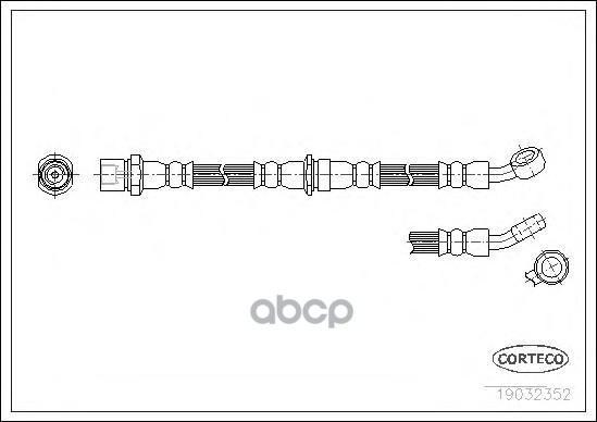Шланг Тормозной Задний Левый! Subaru Legacy 1.8/2.0 90-94 Corteco арт. 19032352