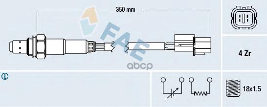 Лямбда-Зонд! Mitsubishi Carisma/Colt/Galant/Space Star 1.6-2.5I 96> FAE арт. 77287