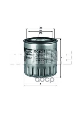 Фильтр топливный MERCEDES W124,201,202,210,460,VITO,SPRINTER дизель Mahle/Knecht арт. KC63/1D