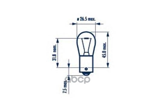 Лампа NARVA галогеновая PY21W BAU15S 21W Narva арт. 17649