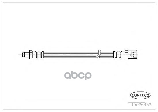 Шланг Тормозной Передний! L=350 Iveco Daily 98-09 Corteco арт. 19026432