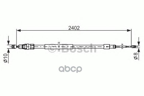 Трос Ручника! Citroen Berlingo 08> Bosch арт. 1987482276