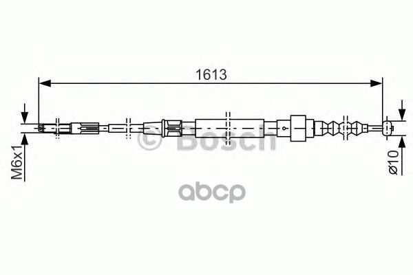Трос Ручника Л.+Пvw Golf/Vento 91> Bosch арт. 1987477162