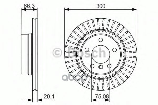 0 986 479 044 Диск Тормозной Задний!  Bmw F22/F32 1.8-2.0D 11> Bosch арт. 0986479044