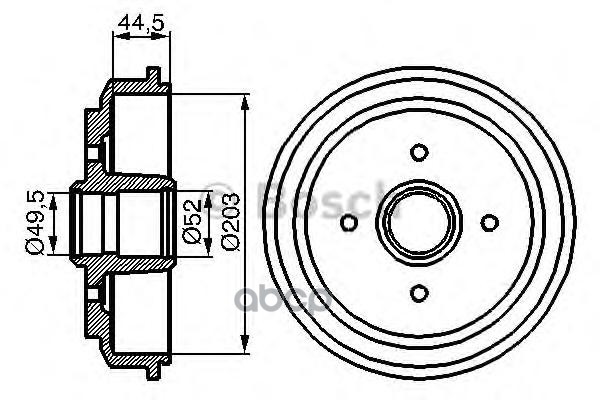 0 986 477 149 Барабан Тормозной! Ford Fiesta/Fusion 1.25/1.3/1.4/1.4Tdci/1.6/1.6Tdci 01> Bosch арт. 0986477149