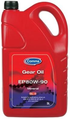 Comma 80W90 Gear Oil Ep (5L) Масло Трансм!Api Gl-4, Api Gl-3, Ford Sq-M2c9008-A, Mb 235.1(Минерал) COMMA арт. GO45L