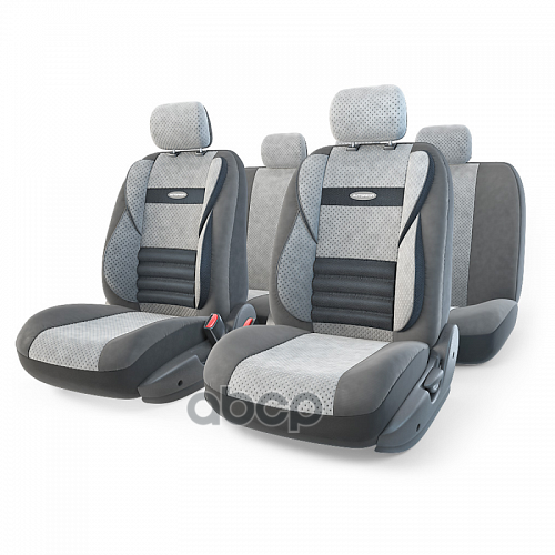 чехлы для сиденья! COMFORT COMBO, 6 молний, т.сер./св.серый, разм.М