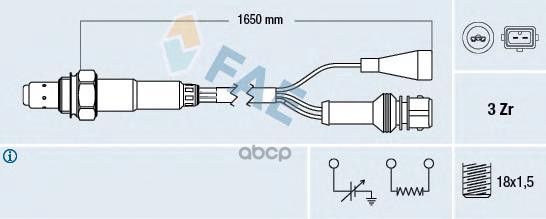 Лямбда-Зонд! Volvo 240/740/760/780/940 2.0-2.9 85-94 FAE арт. 77109