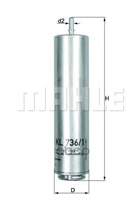 Фильтр топл.BMW 1,3-серии F20.21.30.31 2011=> Mahle/Knecht арт. KL736/1D