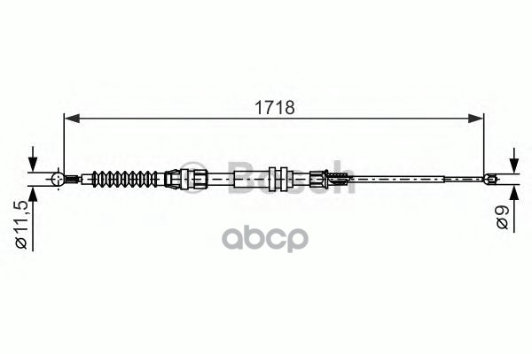 Трос Ручника! П.+Л Vw Caddy All 04> Bosch арт. 1987482378