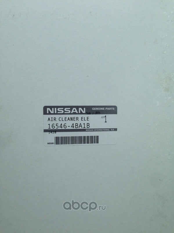 165464ba1b фильтр воздушный nissan