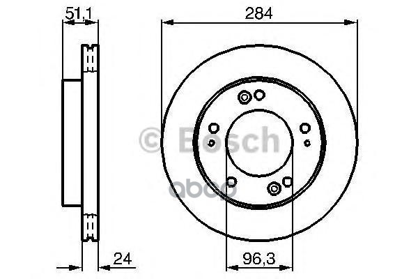 0 986 479 020 Диск Торм. Пер.! Kia Sportage 2.0 94> Bosch арт. 0986479020