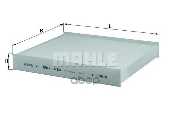 Элемент фильтрующий салонного фильтра Mahle/Knecht арт. LA 220