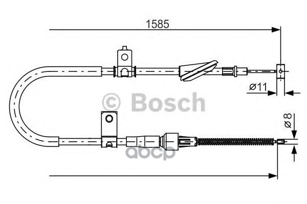 Трос Тормозной Правый!Suzuki Liana 01-07 Bosch арт. 1987482257