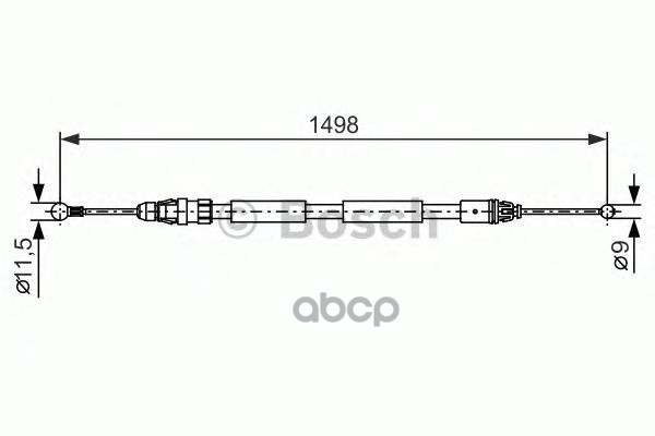 Трос Ручника Л.! Nissan Primastar All 01-02 Bosch арт. 1987482387