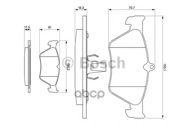 0 986 461 129 468 00 !Колодки Дисковые П Opel Omegab 2.0 &16V 94-00/Calibra 2.0T 4X4/2.5 92-95 Bosch арт. 0986461129