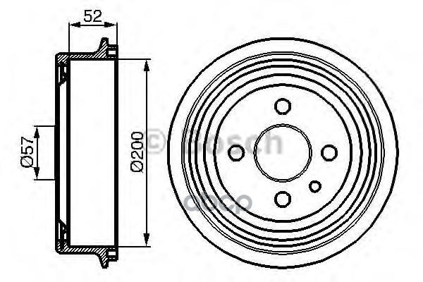 0 986 477 018 Барабан Тормозной! Opel Astra 1.2-1.7D 91> Bosch арт. 0986477018