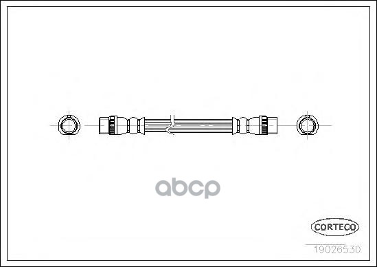 Шланг Тормозной Задний! L=165 Renault Clio/ Twingo 1.1-1.6/1.9D 98> Corteco арт. 19026530