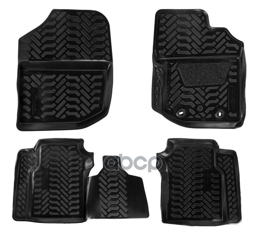 Ковры! 4Шт., (Крепеж), Выс. Борт, 3D С Подпятником, Тэп, Черн Honda Fit AIRLINE арт. ACMPS33