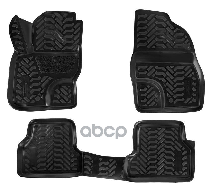 Ковры В Салон (3D С Подпятником) Ford Focus Ii (2005-2011) Компл. 4 Шт., Высокий Борт, Полимерные, Черные Acm-Ps-28 AIRLINE а...