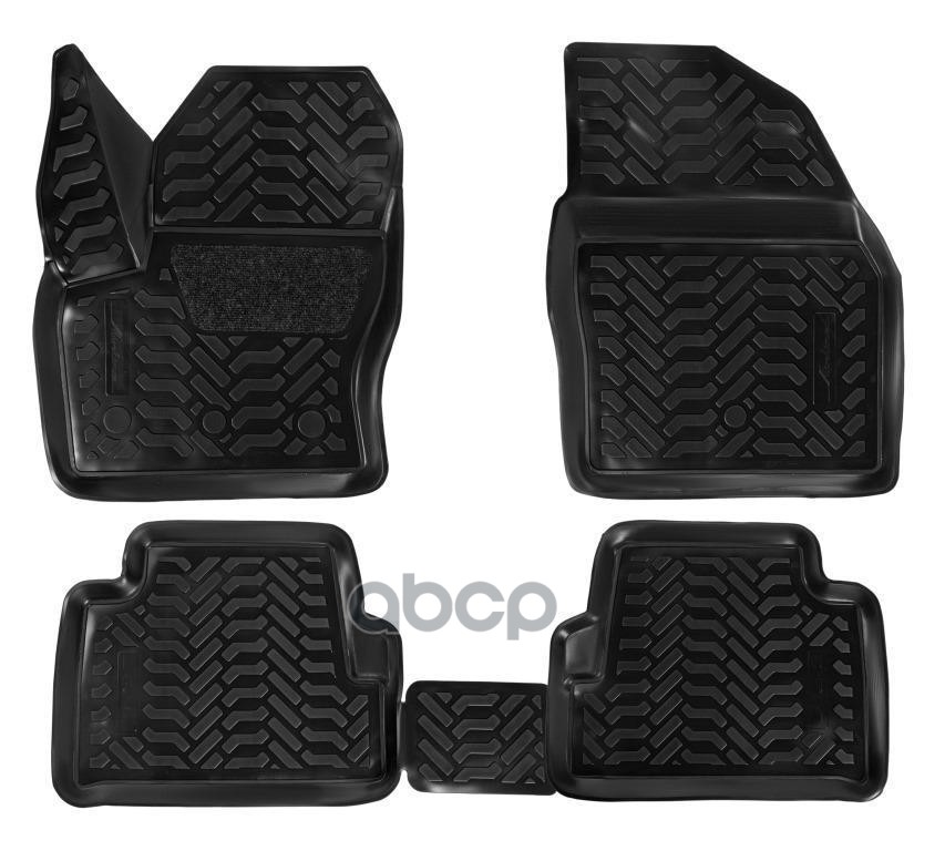 Ковры В Салон (3D С Подпятником) Ford Kuga (2013-) Компл. 4 Шт., Высокий Борт, Полимерные, Черные AIRLINE арт. ACM-PS-30